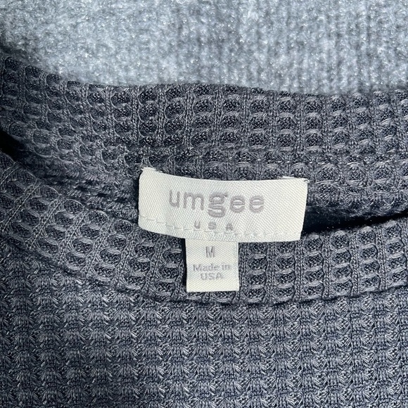 Umgee Women’s Medium Charcoal Gray Waffle Knit Pocket Oversized Tunic Dress - Picture 8 of 10